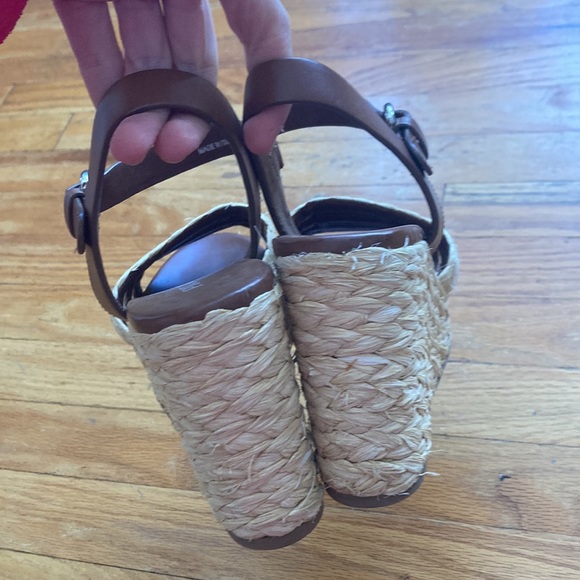 Prada Straw Leather Wedges - Picture 9 of 13